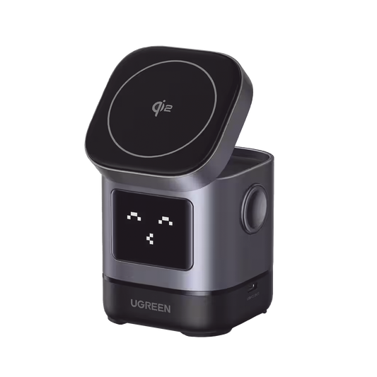 Estación de carga GaN 2 en 1 UGREEN de 100 W (Gris espacial)
