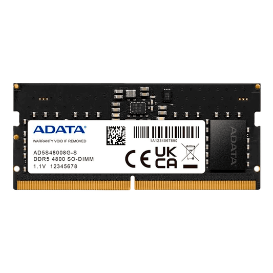 Memoria Adata Sodimm Ddr5 8gb Pc5-38400 4800mhz Cl40 260pin 1.1v Laptop/aio/mini Pcs Ad5s48008g-s