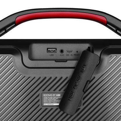 Bocina Inalambrica Vorago / Bsp-440, Bluetooth / Usb / Luz Frontal Rgb / Tws / 20w Rms Con Hasta 5 Hrs Autonomia / Ipx5