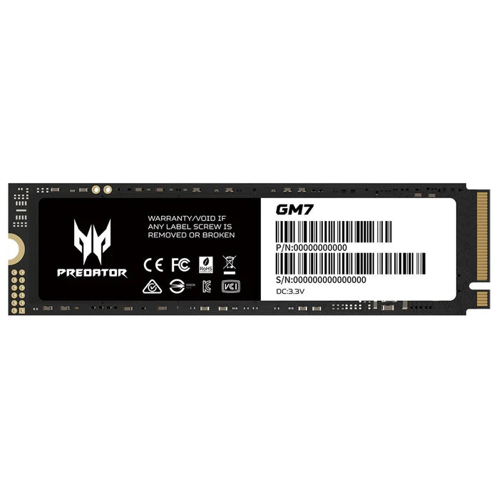 Unidad De Estado Solido Ssd Interno Predator Gm7 1tb M.2 2280 Nvme 2.0 Pcie Gen 4x4 Lect.7400 Escrit.6500 Mbs 3d Tlc Nand Pc Laptop Minipc (bl.9bwwr.118)