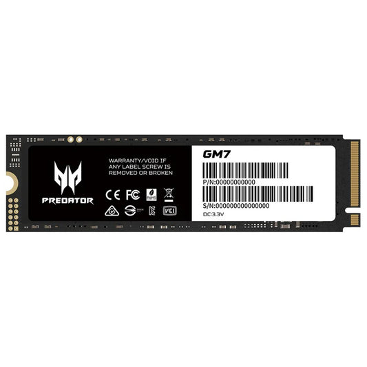 Unidad De Estado Solido Ssd Interno Predator Gm7 1tb M.2 2280 Nvme 2.0 Pcie Gen 4x4 Lect.7400 Escrit.6500 Mbs 3d Tlc Nand Pc Laptop Minipc (bl.9bwwr.118)