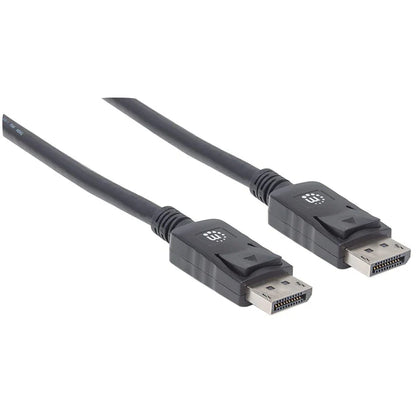 Cable Displayport,manhattan,307116, V1.2 M-m 2.0m Negro 4k60hz,blindado Macho-macho