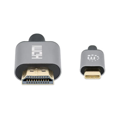 Cable Usb,manhattan,153591,-c A Hdmi M 1.0m 4k@60hz, Negro