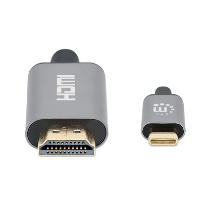 Cable Usb,manhattan,153607,-c A Hdmi M 2.0m 4k@60hz, Negro