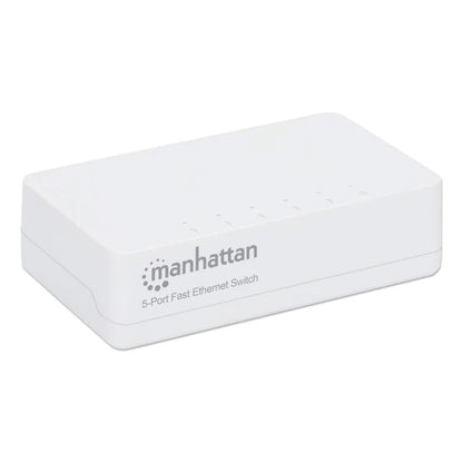Switch,manhattan,560672, 5 Ptos 10/100 Desktop Blanco Mh