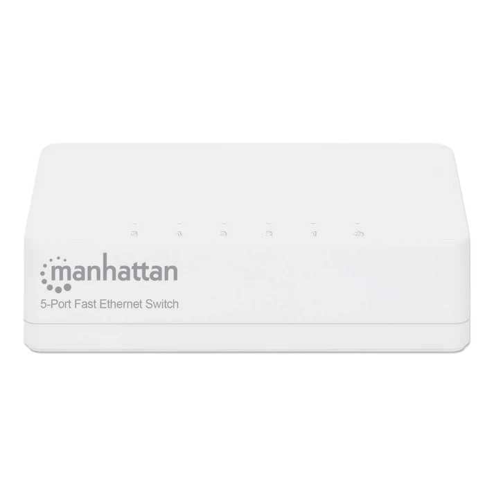 Switch,manhattan,560672, 5 Ptos 10/100 Desktop Blanco Mh