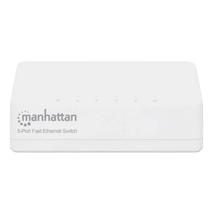 Switch,manhattan,560672, 5 Ptos 10/100 Desktop Blanco Mh