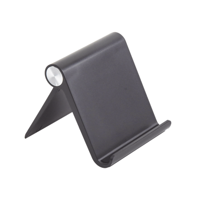 Soporte De Escritorio  Para Teléfono Celular / Ajustable De 0° A 100° / Goma Antiarañazos / Antideslizante / Amplia Compatibilidad Con Dispositivos De 4'' A 7.9'' / Plegable / Abs / Color Negro