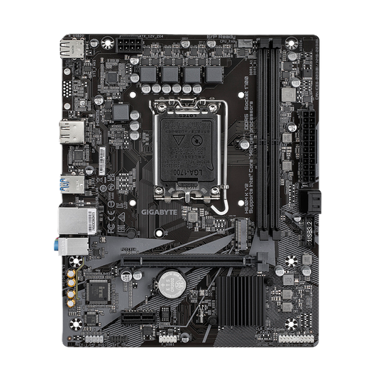 Tarjeta Madre Gigabyte H610m K V2 / Socket Intel 1700 / 2x Ddr5 / Hdmi / Dp / Pcie X 16 / Micro Atx / Gama Basica