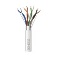 Carrete De 305 Metros De Cable Cat5e / Calibre 24 Awg Blindado / Plenum / Color Blanco Para Aplicaciones De Voz Y Datos