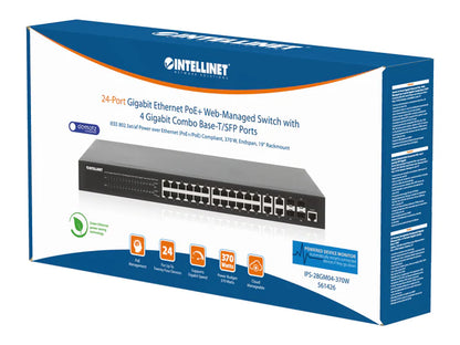Switch/intellinet/561426/switch Administrable 24 Puertos Poe+ Con 4 Puertos Sfp Gigabit