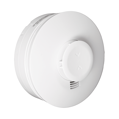 Detector Inalámbrico de Humo y Calor 5800SMOKEV / 3V Litio / Detección Fotoelectrica Multicriterio / Temperatura Fija 135°F / Alerta Baja Temperatura 41°F / RF 345 MHz / Sonido 85 dBA / Compatible con Sistemas Resideo