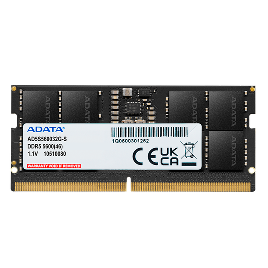Memoria Adata Sodimm Ddr5 16gb Pc5-44800 5600mhz Cl46 1.1v (ad5s560016g-s)