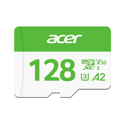 Memoria Acer Msc300 Micro Sd 128gb Uhs-i V30 Lect. 160mb/s Escrit. 120mb/s (bl.9bwwa.322)