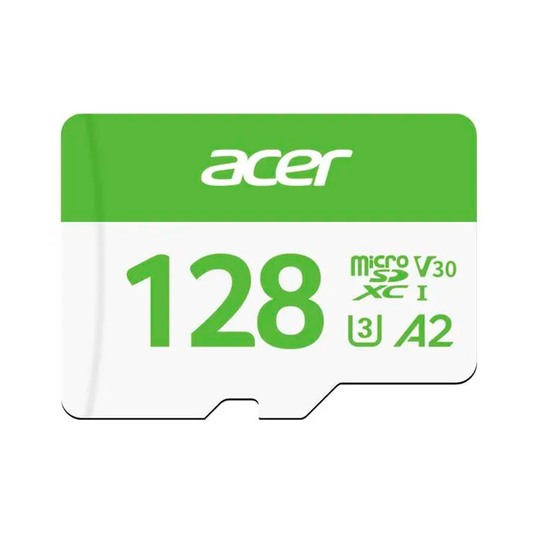 Memoria Acer Msc300 Micro Sd 128gb Uhs-i V30 Lect. 160mb/s Escrit. 120mb/s (bl.9bwwa.322)