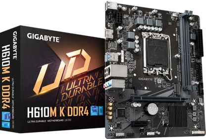Mb Gigabyte H610m K Intel S-1700 14va Gen/2xddr4 3200mhz/pcie 4.0 X 16/hdmi/2xusb 3.2/m.2/micro Atx/gama Basica