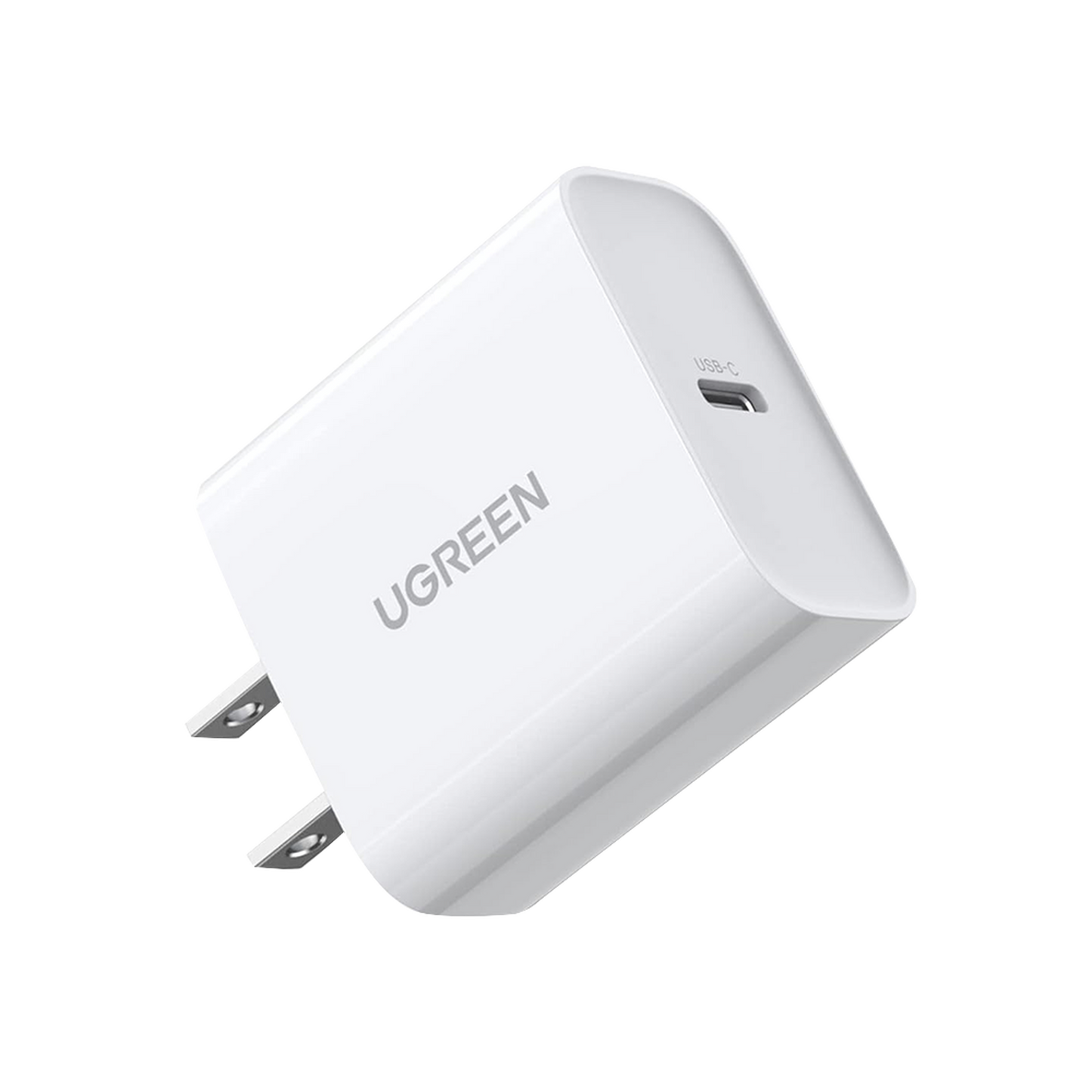 Cargador USB-C de 20W | 1 USB-C de Carga Rápida | QC4.0+ | PD3.0 | PPS | BC1.2| Carga Inteligente | Chip PWM | Múltiple Protección | Mayor Eficiencia Energética | Tamaño Compacto | Carcasa Ignifuga | Color Blanco.