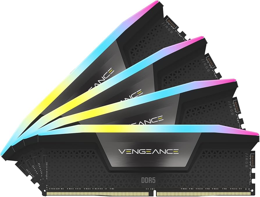 Memoria Ram Corsair Ddr5 Vengeance Rgb 96gb 4 X 24gb 6400mt/s Cl32 Black
