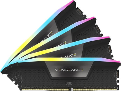 Memoria Ram Corsair Ddr5 Vengeance Rgb 96gb 4 X 24gb 6400mt/s Cl32 Black