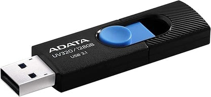 Memoria Adata 128gb Usb 3.2 Uv320 Retractil Negro-azul (auv320-128g-rbkbl)