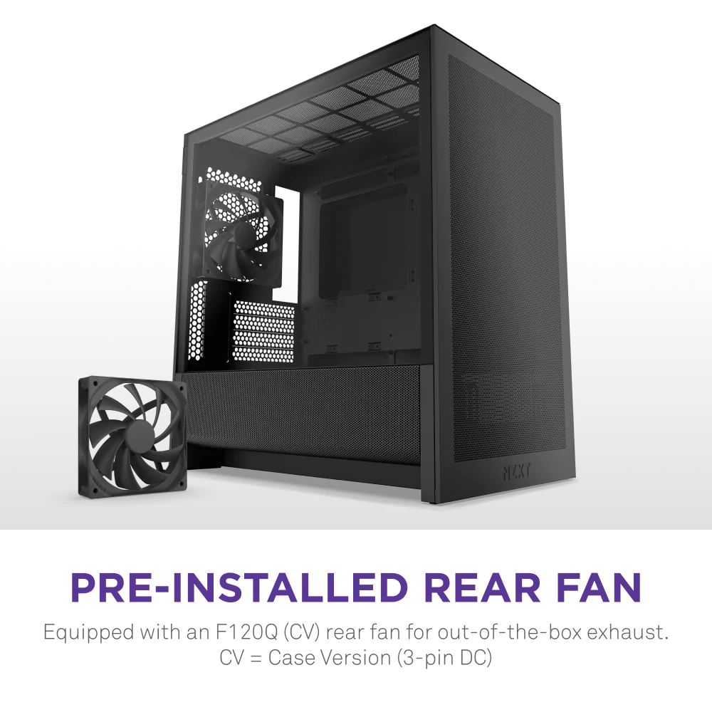 Gabinete Nzxt H3 Flow /negro / Vidrio Templado / Mini Torre/ Micro-atx /gamer