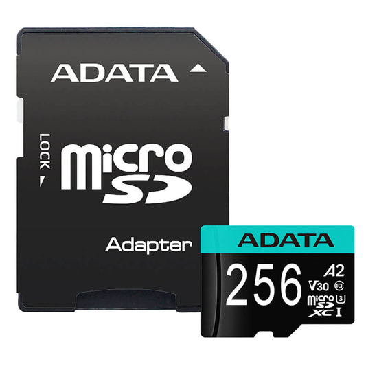 Memoria Adata Micro Sdxc/sdhc 256gb Uhs-i 100mb/85mb Clase 10 V30 A2 C/adaptador Ausdx256gui3v30sa2-ra1