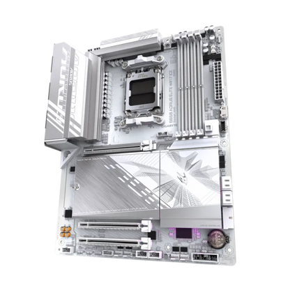 Tarjeta Madre Gigabyte B850 A Elite Wf7 Ice / Socket Amd Am5 / Ddr5 8200 Mt/s / Wifi 7 / Bt 5.4 / Atx / Gamer
