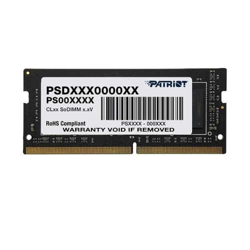 Memoria Ram Patriot Signature Sodimm Ddr4 8gb 3200mts Cl22 Pc4-25600 288pin 1.2v Laptop Aio Minipcs Psd48g32002s