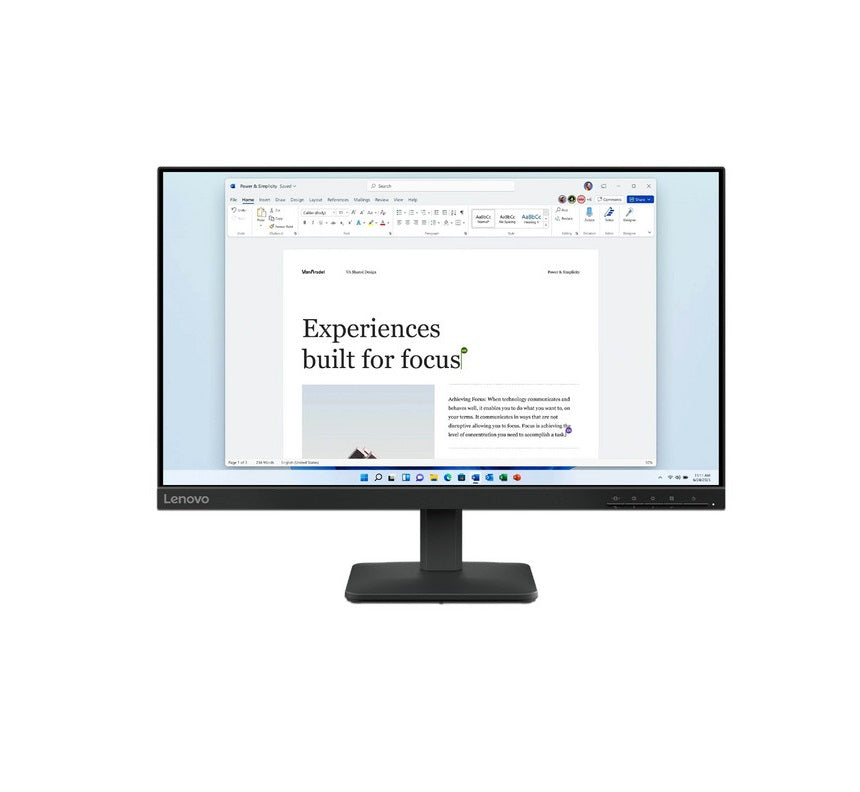 Monitor Lenovo L24-4e / 24 Pulgadas 1920x1080 / Panel Ips / 4ms 100hz 99% Srgb / Hdmi(1) Vga(1) / Color Negro / 3y En Centro De Servicio