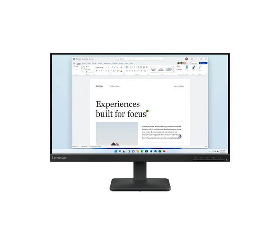 Monitor Lenovo L24-4e / 24 Pulgadas 1920x1080 / Panel Ips / 4ms 100hz 99% Srgb / Hdmi(1) Vga(1) / Color Negro / 3y En Centro De Servicio