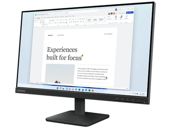 Monitor Lenovo L24-4e / 24 Pulgadas 1920x1080 / Panel Ips / 4ms 100hz 99% Srgb / Hdmi(1) Vga(1) / Color Negro / 3y En Centro De Servicio