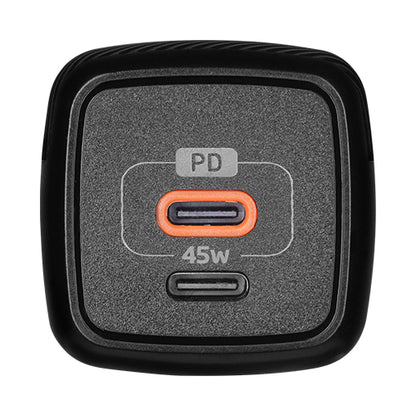 Cargador Para Pared Au-402 Fast Charge 3.0 A 1 Usb C 45w Negro