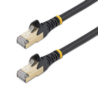 Cable De 1m Cat6a Ethernet Negro - Cable De Red 10gb Cat6a Snagless Blindado Rj45 Poe De 100w - 10gbe Con Certificacion Ul/tia - Startech.com Mod. C6aspat3bk