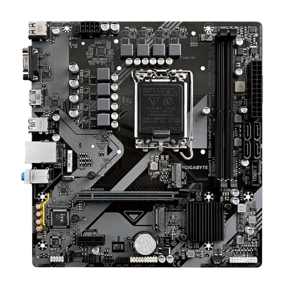 Tarjeta Madre Gigabyte B760m H / Intel Socket 1700 / Ddr5 8000 Mt/s / Hdmi / Vga / Micro Atx / Gama Media