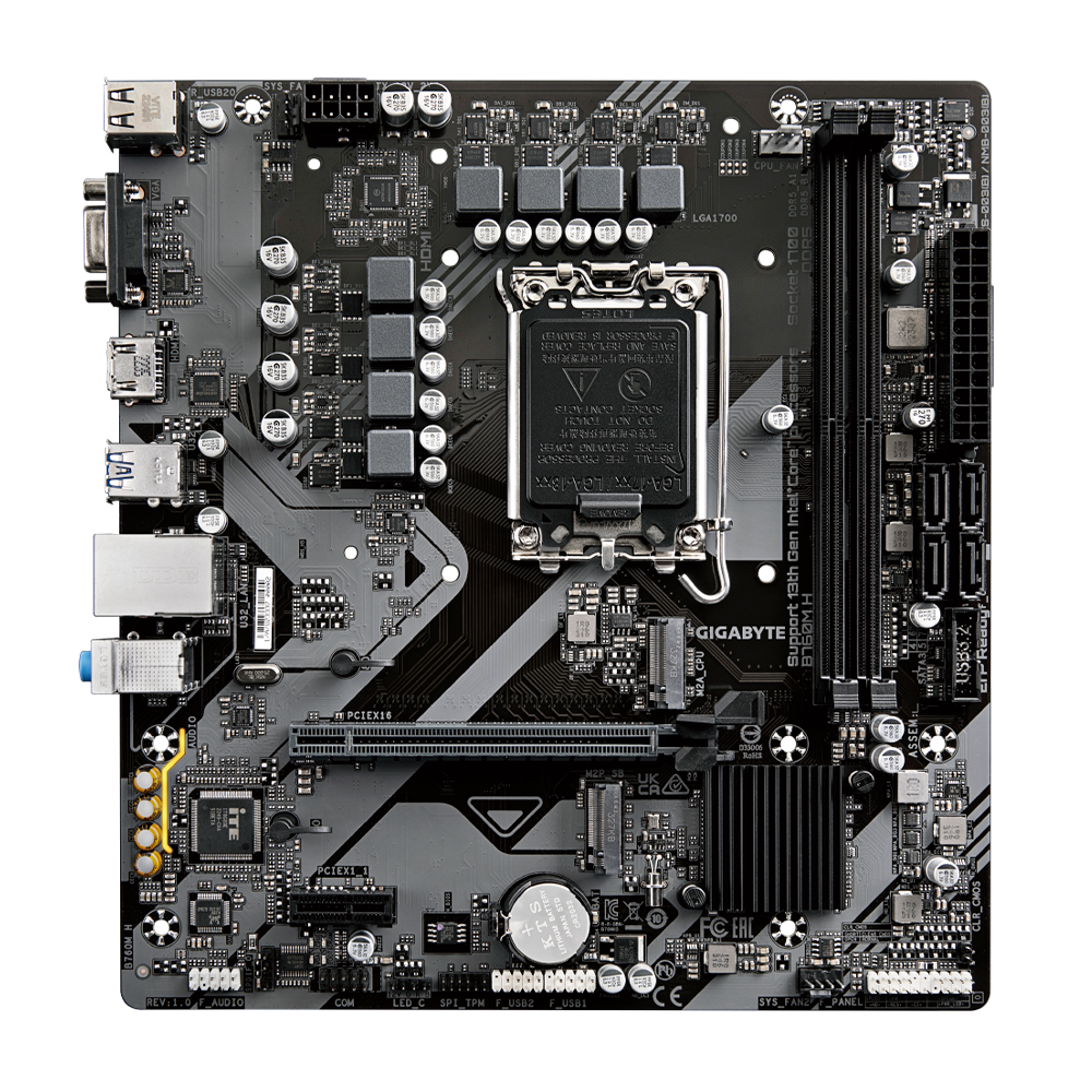 Tarjeta Madre Gigabyte B760m H / Intel Socket 1700 / Ddr5 8000 Mt/s / Hdmi / Vga / Micro Atx / Gama Media