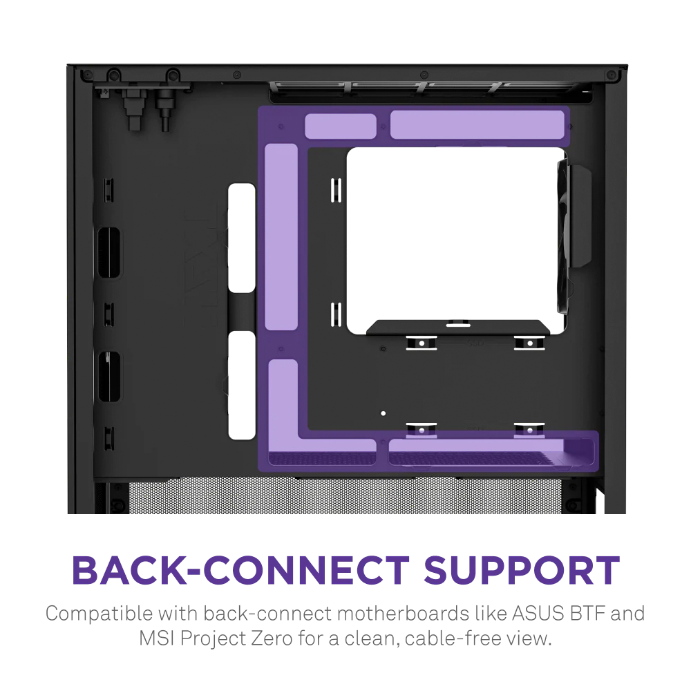 Gabinete Nzxt H3 Flow /negro / Vidrio Templado / Mini Torre/ Micro-atx /gamer