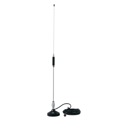 Antena Móvil para Rango de Frecuencia de Banda Civil (CB) 26.960 - 27.400 MHz.