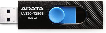 Memoria Adata 128gb Usb 3.2 Uv320 Retractil Negro-azul (auv320-128g-rbkbl)