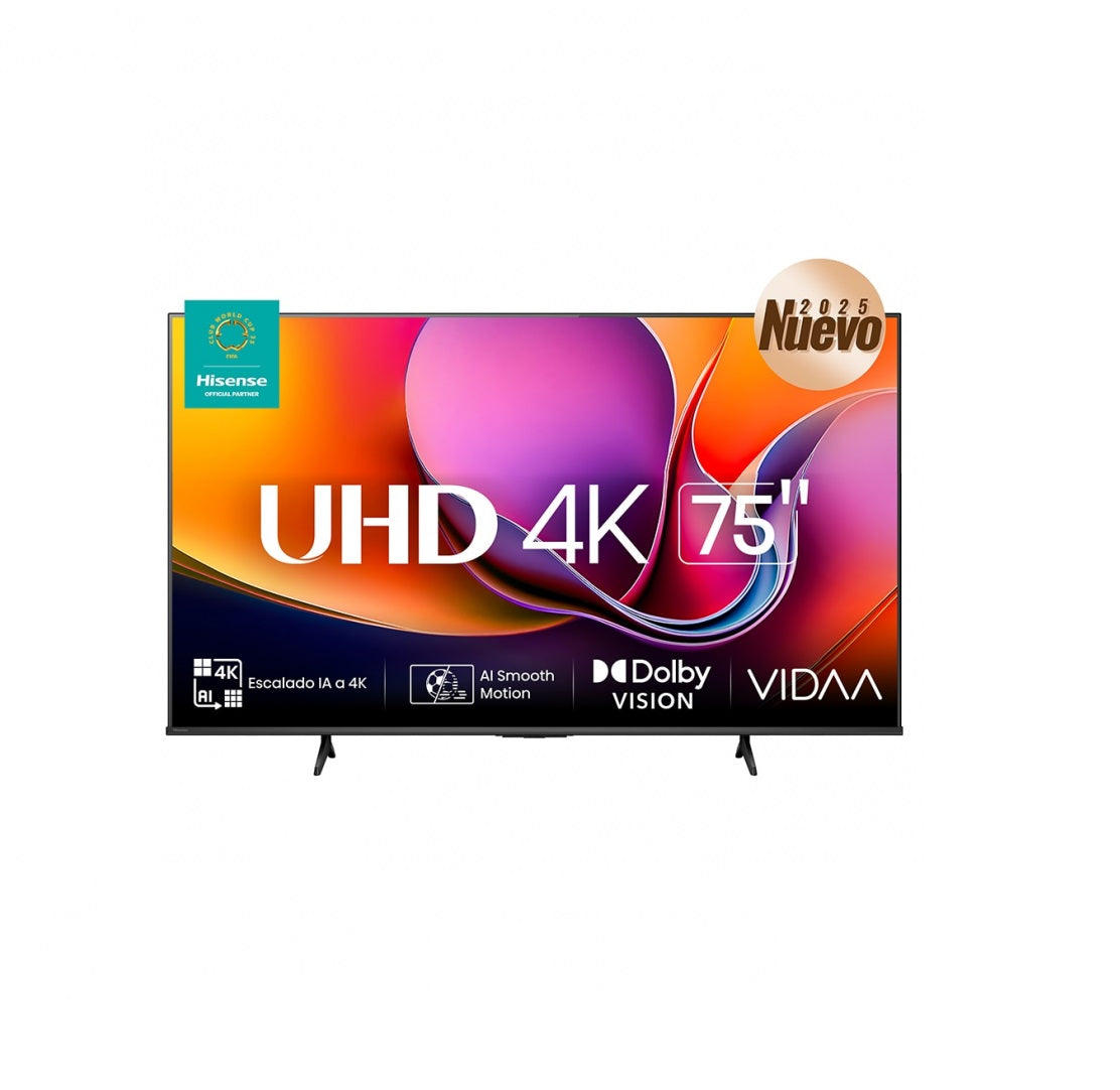 Television 75 Pulgadas Led Hisense 75a65nv Smart Vidaa, 4k Uhd, Dolby Vision Hdr10, Dts Virtual X, Wifi