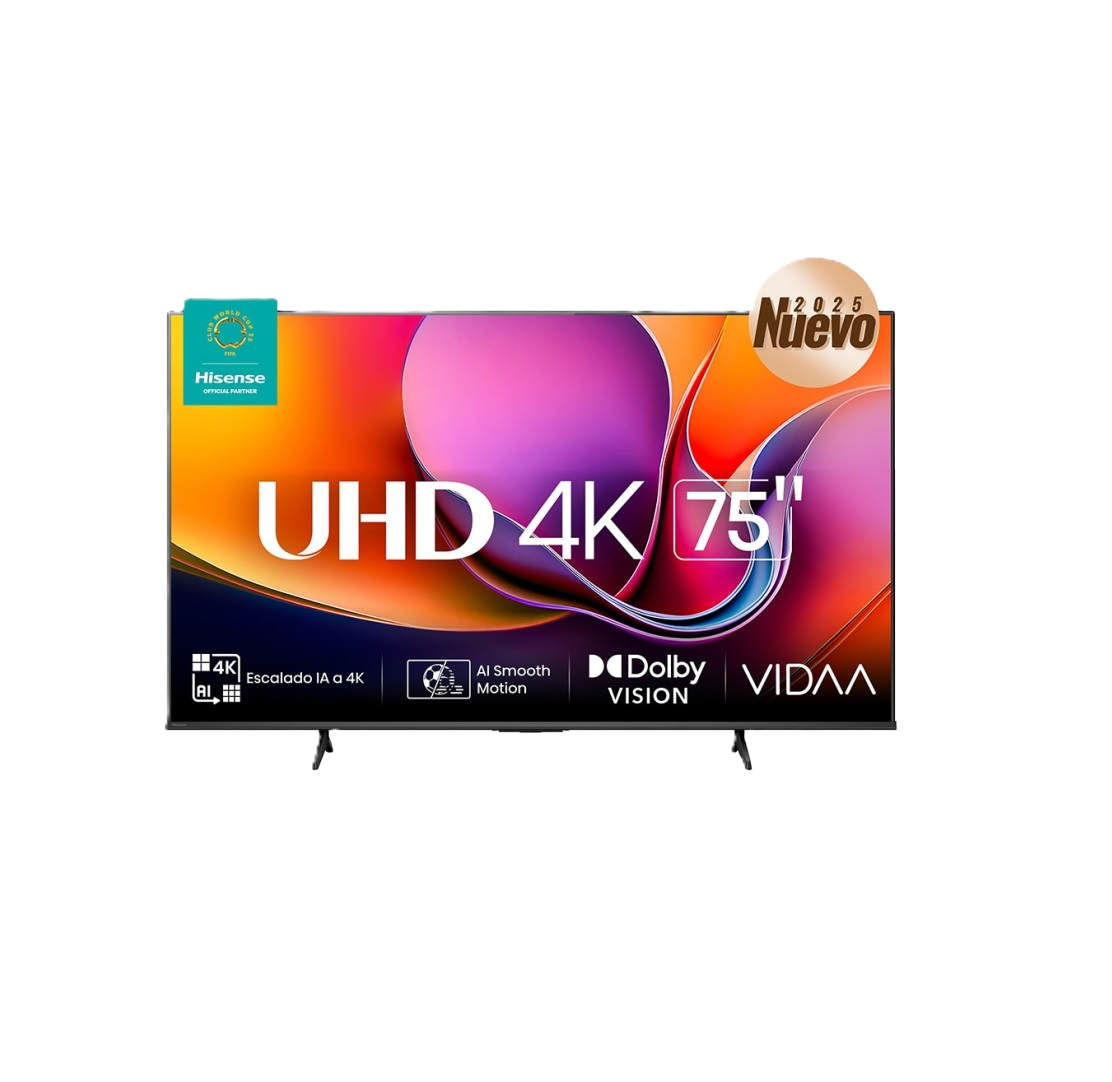 Television 75 Pulgadas Led Hisense 75a65nv Smart Vidaa, 4k Uhd, Dolby Vision Hdr10, Dts Virtual X, Wifi