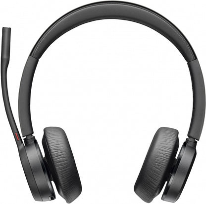 Diadema Hp Poly 77z00aa Voyager 4320 / Version Microsoft Teams, Inalambrica, Binaural, Bluetooth, Dongle Usb-a, Alcance De 50 M Hasta 24 H De Conversacion Con Base De Carga