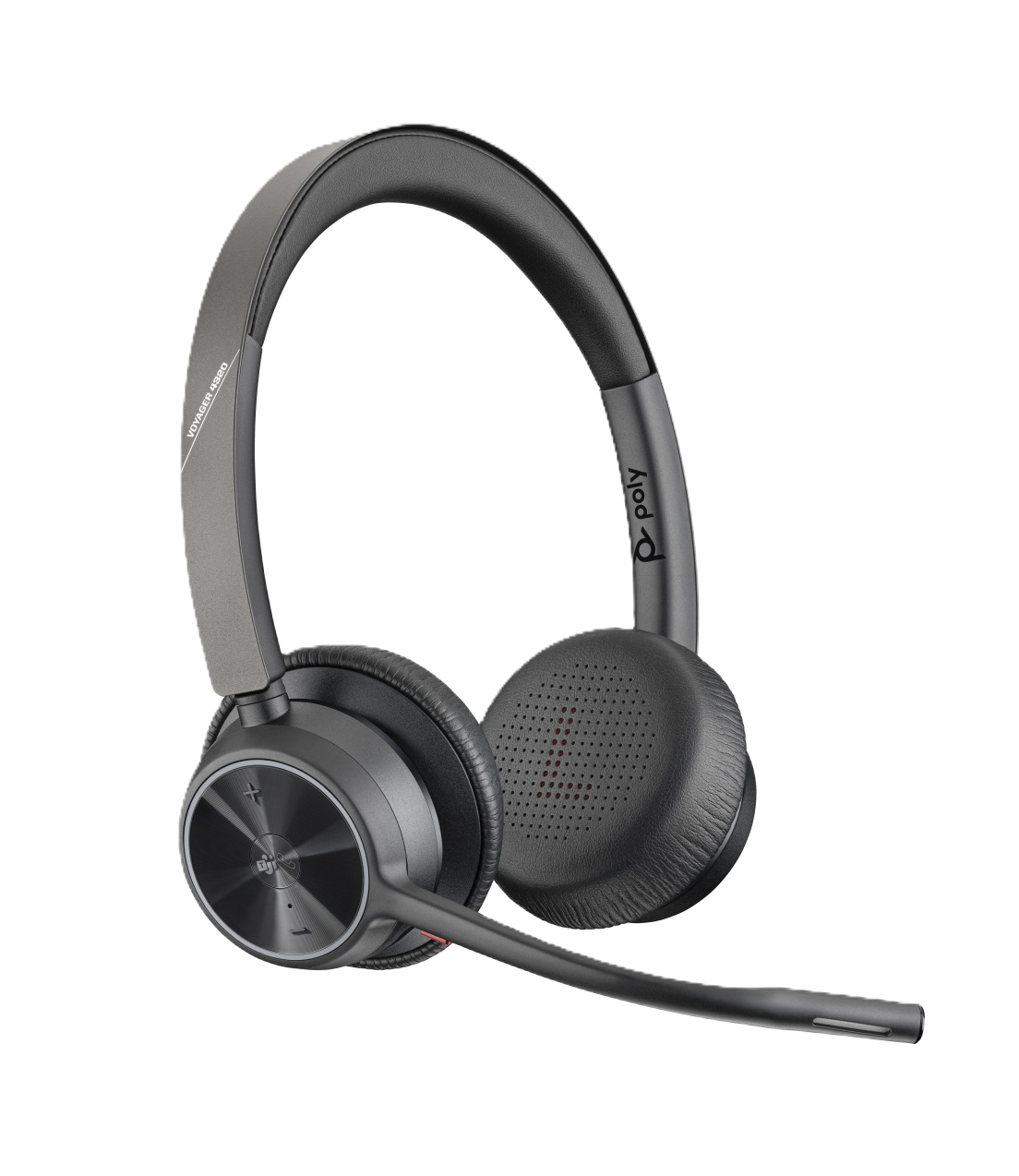 Diadema Hp Poly 77z00aa Voyager 4320 / Version Microsoft Teams, Inalambrica, Binaural, Bluetooth, Dongle Usb-a, Alcance De 50 M Hasta 24 H De Conversacion Con Base De Carga