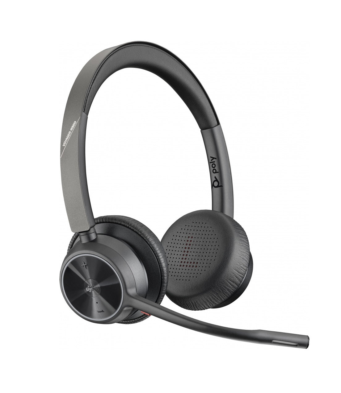 Diadema Hp Poly 77z00aa Voyager 4320 / Version Microsoft Teams, Inalambrica, Binaural, Bluetooth, Dongle Usb-a, Alcance De 50 M Hasta 24 H De Conversacion Con Base De Carga