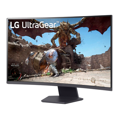 Monitor Lg Ultragear 32gs60qc Gamer Curvo Qhd 31.5,panel Va, 2560x1440, 180hz, Tr 1ms, Curvatura 1000r, Hdr10, Amd Freesync, Aspecto 16:09, Contraste 3000:1, Displayport, Hdmi, Montaje 100x100
