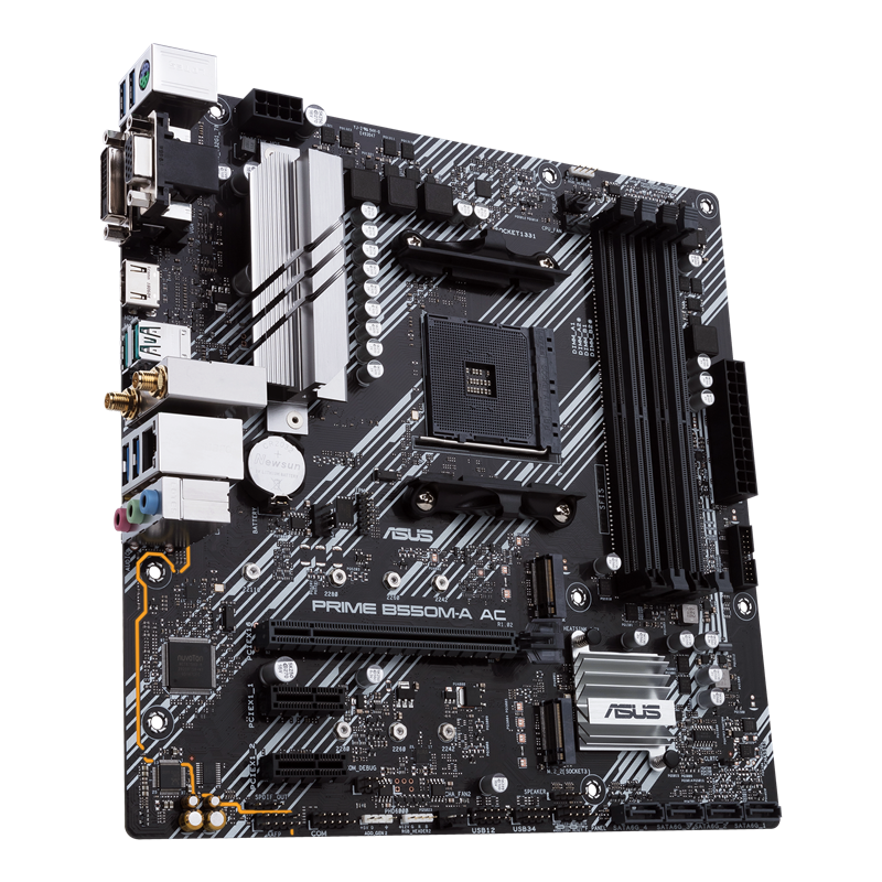 Mb Asus B550 Amd S-am4 5a Gen/4x Ddr4 2666/hdmi/dvi/d-sub/m.2/6x Usb 3.2/wifi/bluetooth/micro Atx/gama Media/rgb