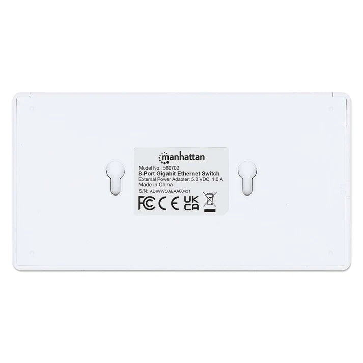 Switch,manhattan,560702, Gb 8 Ptos Blanco Mh