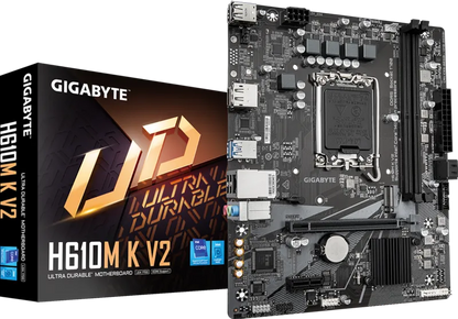Tarjeta Madre Gigabyte H610m K V2 / Socket Intel 1700 / 2x Ddr5 / Hdmi / Dp / Pcie X 16 / Micro Atx / Gama Basica
