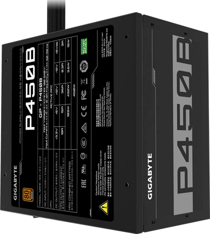 Fuente De Poder Gigabyte 450w /80 Plus Bronze/negro/atx/no Modular