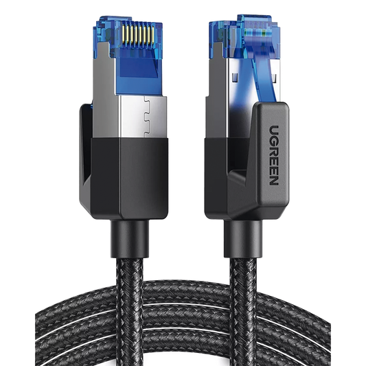 Cable Ethernet Cat8 CLASS???F/FTP Redondo con Malla de Nylon 2 Metros