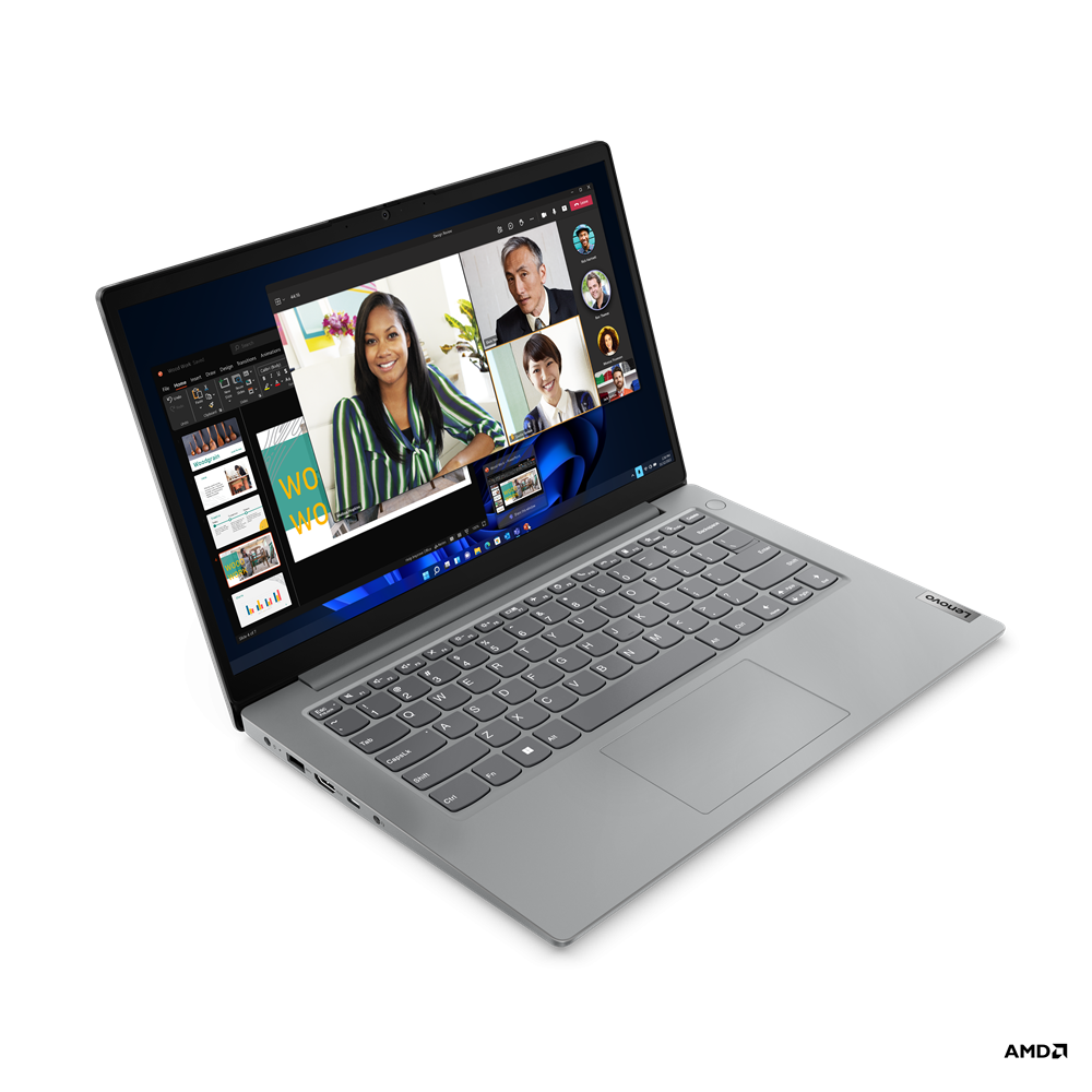 Laptop Lenovo V14 G4 Amn / Ryzen 5 7520u 2.8ghz / 16gb Lpddr5 / 512gb Ssd / 14 Fhd 1920x1080 / Artic Grey / Win 11 Pro / 1yr Centro De Servicio